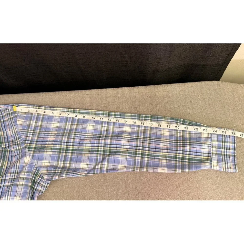 Polo Ralph Lauren Men's Classic Fit Plaid Button-Down Shirt XL Blue/Green Preppy